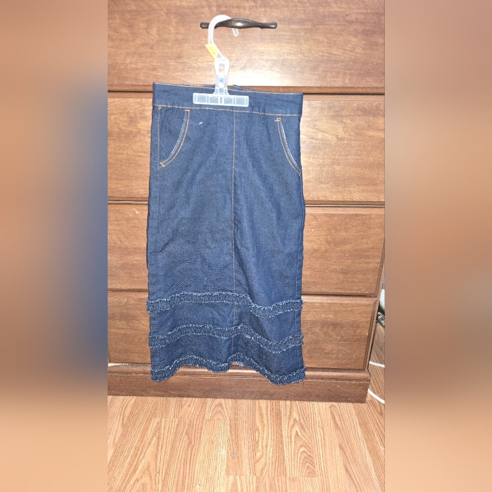 Boutique Children's denim maxi skirt modest